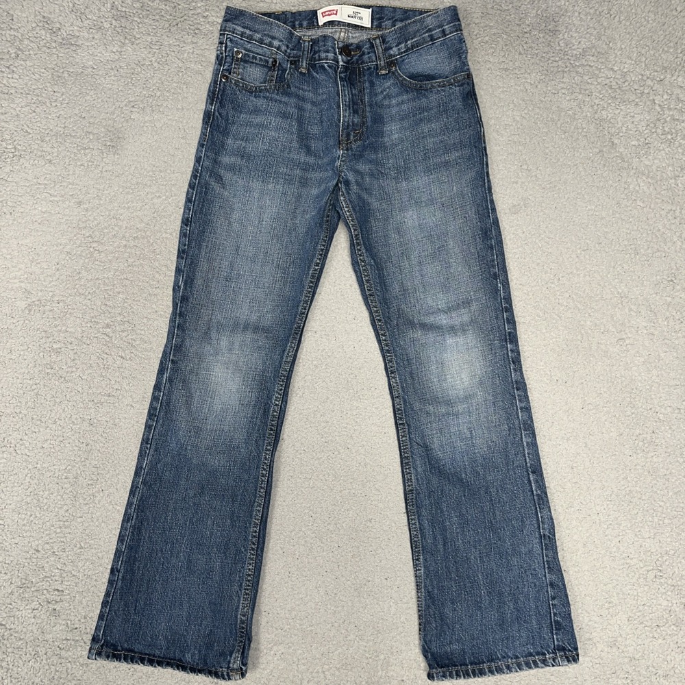 VTG Levi's 527 Batwing Jeans Youth Sz 14 Reg (25x27) Blue Denim Boot Cut Pants